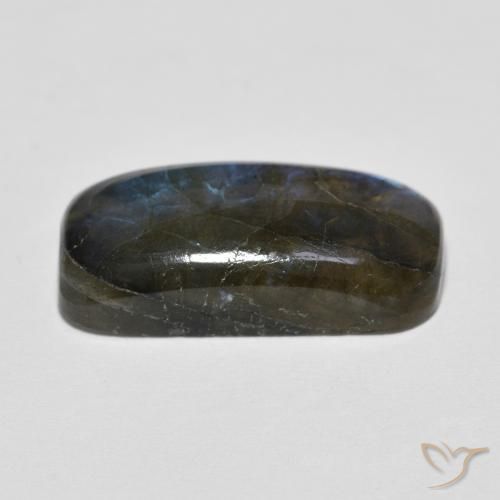 Labradorita Multicolor natural de 7.16 ct, Forma Cojín, Translúcido
