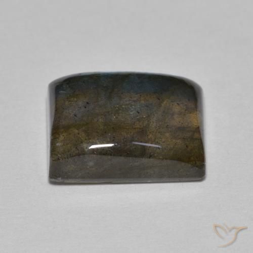 Labradorita Multicolor natural de 5.45 ct, Corte Baguette, Translúcido