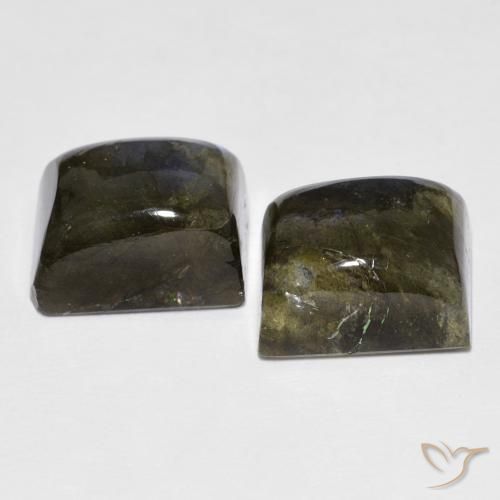 Gemas de Labradorita Multicolor natural de 10.20 ct, Corte Baguette, Translúcido