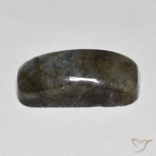 Labradorita Multicolor natural de 8.10 ct, Forma Cojín, Translúcido