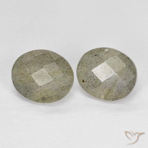 Gemas de Labradorita Multicolor natural de 2.15 ct, Ovalada, Translúcido