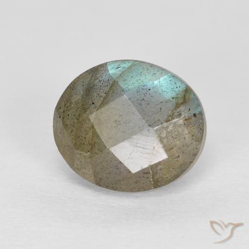 Labradorita Multicolor natural de 1.32 ct, Ovalada, Translúcido