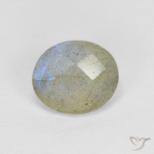 1.28ct Natural Multicolor labradorita, Ovalada, Translúcido