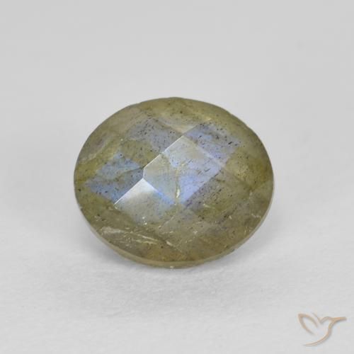 1.25ct Natural Multicolor labradorita, Ovalada, Translúcido