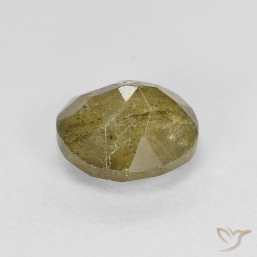 Labradorita Multicolor natural de 1.26 ct, Ovalada, Translúcido
