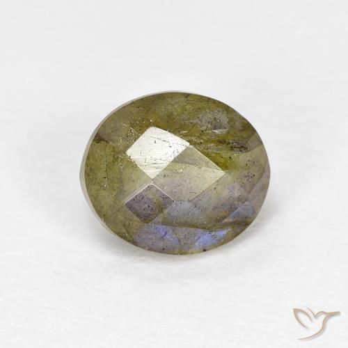1.31ct Natural Multicolor labradorita, Ovalada, Translúcido