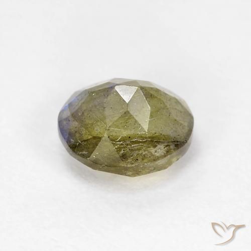 Labradorita Multicolor natural de 1.31 ct, Ovalada, Translúcido