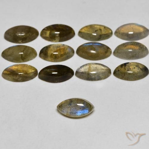 0.71ct Natural Multicolor Labradorita, Marquesa, Transparente