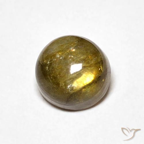 1.22ct Natural Multicolor labradorita, Redondo, Translúcido