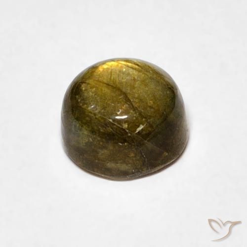 Labradorita Multicolor natural de 1.22 ct, Redondo, Translúcido