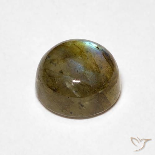 Labradorita Multicolor natural de 1.12 ct, Redondo, Translúcido