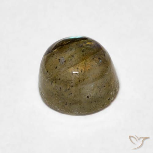 Labradorita Multicolor natural de 0.80 ct, Redondo, Translúcido