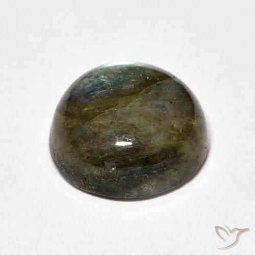 Labradorita Multicolor natural de 5.32 ct, Redondo, Translúcido