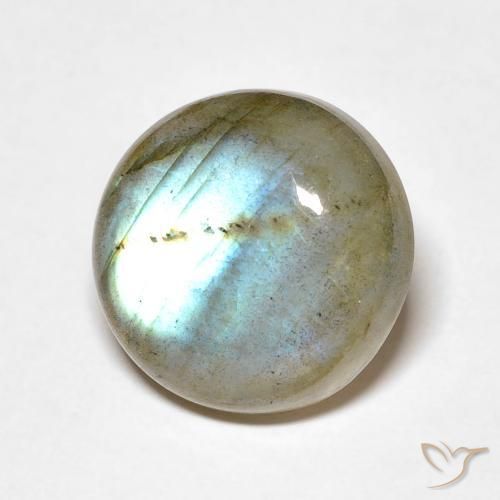 Labradorita Multicolor natural de 7.84 ct, Redondo, Translúcido