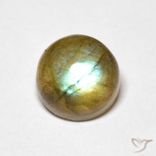1.76ct Natural Multicolor Labradorita, Redondo, Translúcido