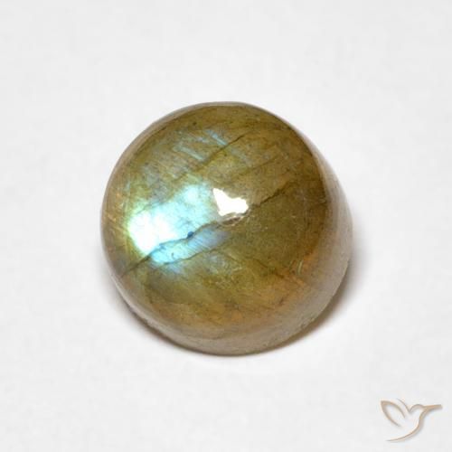 Labradorita Multicolor natural de 1.76 ct, Redondo, Translúcido