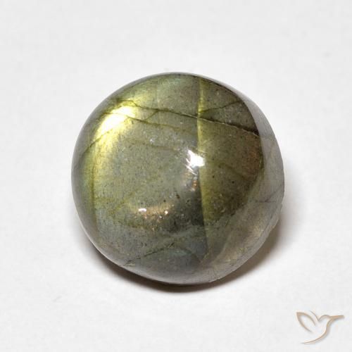Labradorita Multicolor natural de 7.55 ct, Redondo, Translúcido