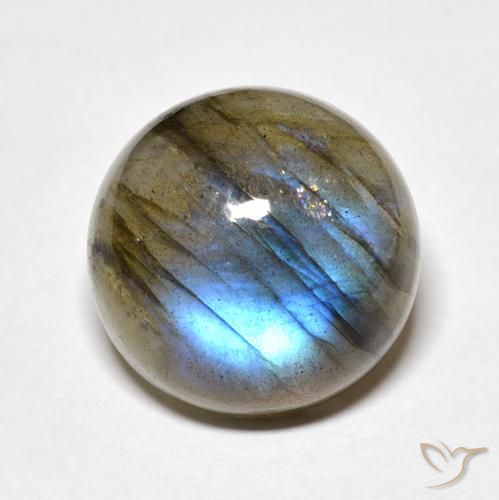 12.00ct Natural Multicolor Labradorita, Redondo, Translúcido