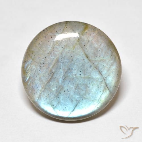14.65ct Natural Multicolor labradorita, Redondo, Translúcido