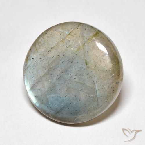 Labradorita Multicolor natural de 14.65 ct, Redondo, Translúcido