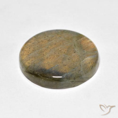 Labradorita Multicolor natural de 14.65 ct, Redondo, Translúcido