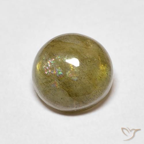 1.65ct Natural Multicolor Labradorita, Redondo, Translúcido