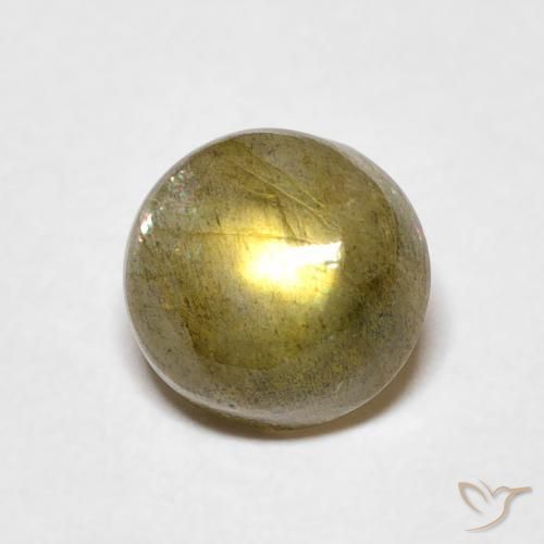 Labradorita Multicolor natural de 1.65 ct, Redondo, Translúcido