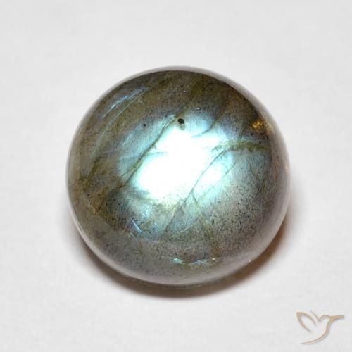 6.23ct Natural Multicolor Labradorita, Redondo, Translúcido