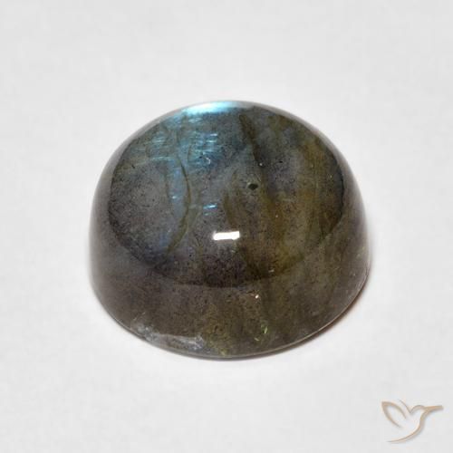 Labradorita Multicolor natural de 6.23 ct, Redondo, Translúcido