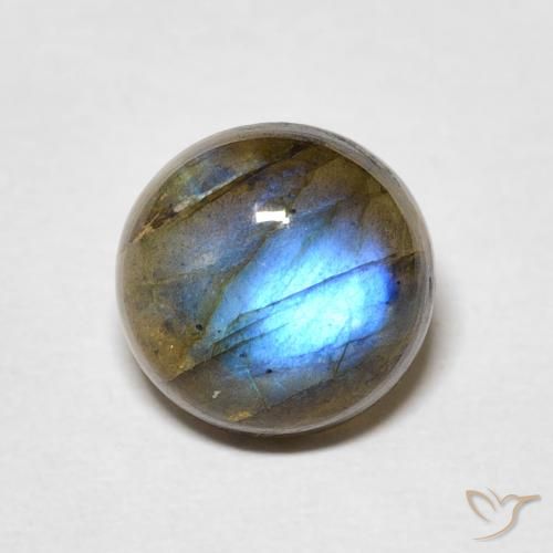 2.24ct Natural Multicolor Labradorita, Redondo, Translúcido