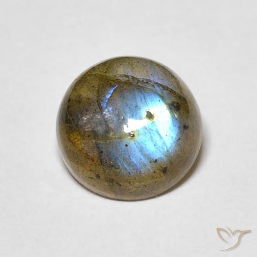 2.01ct Natural Multicolor labradorita, Redondo, Translúcido