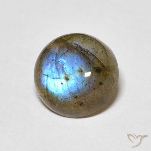 Labradorita Multicolor natural de 2.01 ct, Redondo, Translúcido
