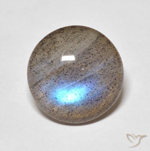 7.25ct Natural Multicolor labradorita, Redondo, Translúcido