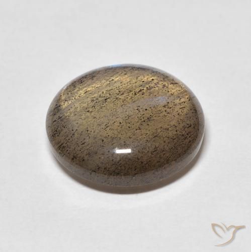 Labradorita Multicolor natural de 7.25 ct, Redondo, Translúcido