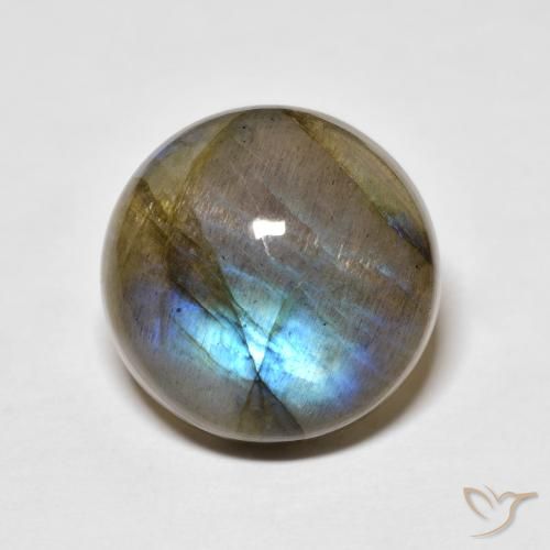 14.37ct Natural Multicolor Labradorita, Redondo, Translúcido