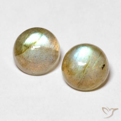 3.14ctw Natural Multicolor Labradorita, Redondo, Transparente