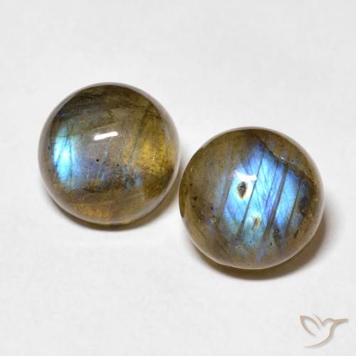 5.06ctw Natural Multicolor Labradorita, Redondo, Opaco