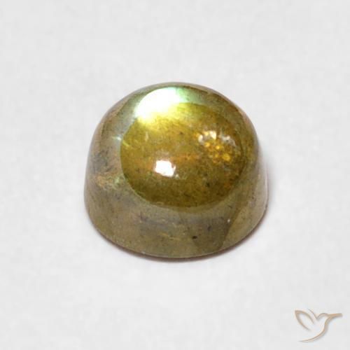 Labradorita Multicolor natural de 0.67 ct, Redondo, Translúcido