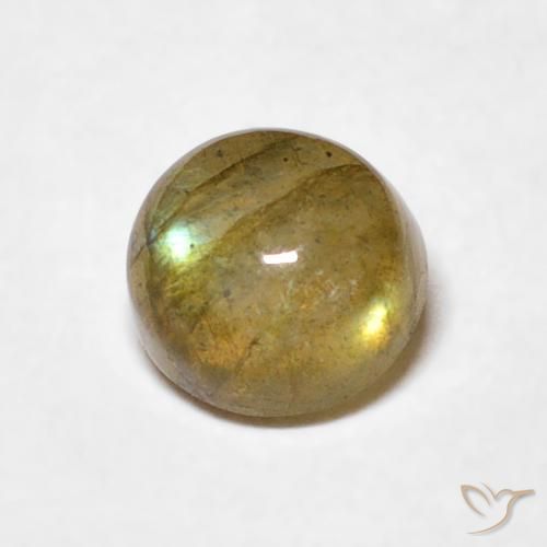 0.63ct Natural Multicolor Labradorita, Redondo, Translúcido