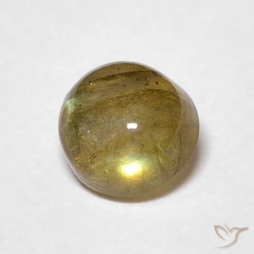 Labradorita Multicolor natural de 0.63 ct, Redondo, Translúcido