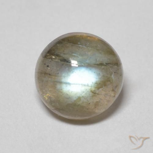 1.46ct Natural Multicolor Labradorita, Redondo, Translúcido