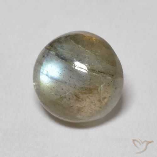 Labradorita Multicolor natural de 1.46 ct, Redondo, Translúcido