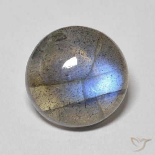 6.24ct Natural Multicolor labradorita, Redondo, Translúcido