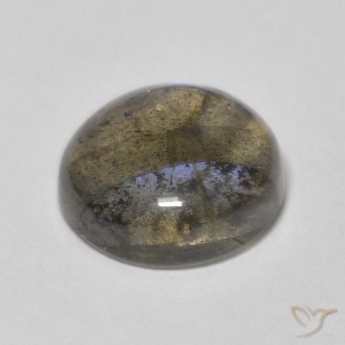 Labradorita Multicolor natural de 6.24 ct, Redondo, Translúcido