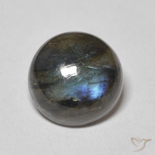 4.18ct Natural Multicolor Labradorita, Redondo, Translúcido