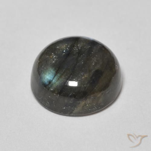 Labradorita Multicolor natural de 4.18 ct, Redondo, Translúcido