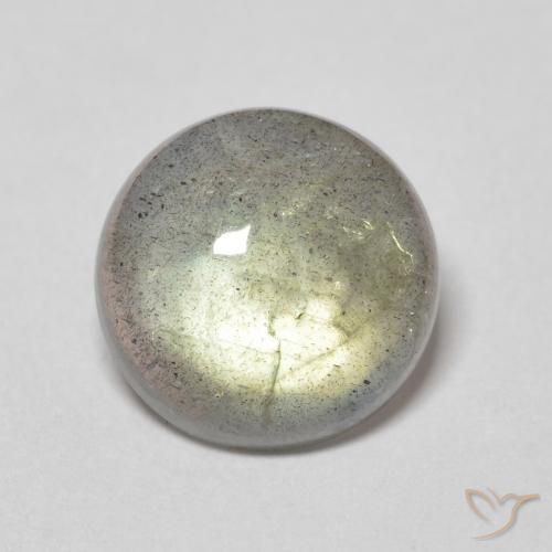 3.26ct Natural Multicolor labradorita, Redondo, Translúcido