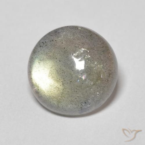 Labradorita Multicolor natural de 3.26 ct, Redondo, Translúcido