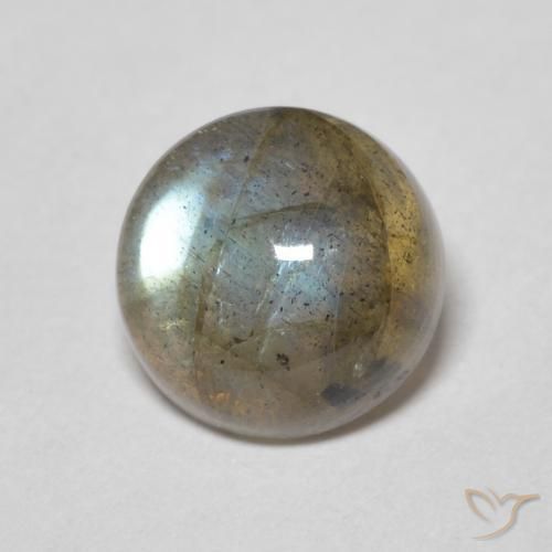 Labradorita Multicolor natural de 2.16 ct, Redondo, Translúcido