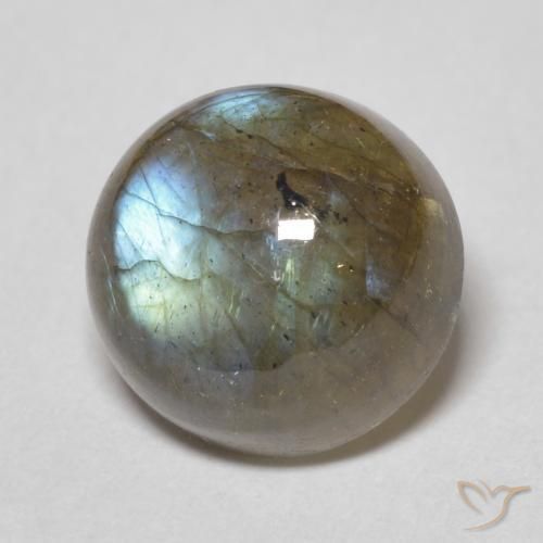 Labradorita Multicolor natural de 3.72 ct, Redondo, Translúcido